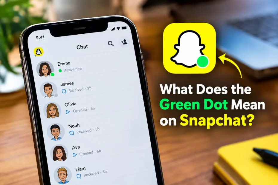Camp Snap camera What does the green dot mean on Snapchat